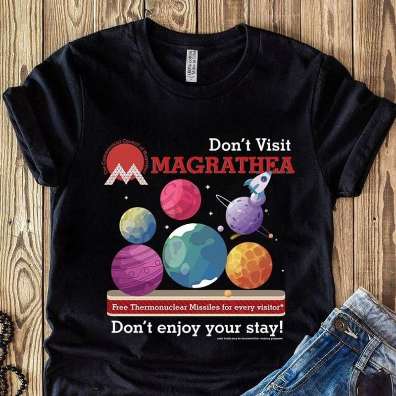 Hitchhiker's Guide To The Galaxy Don't Visit Magrathea Tshirt Movie