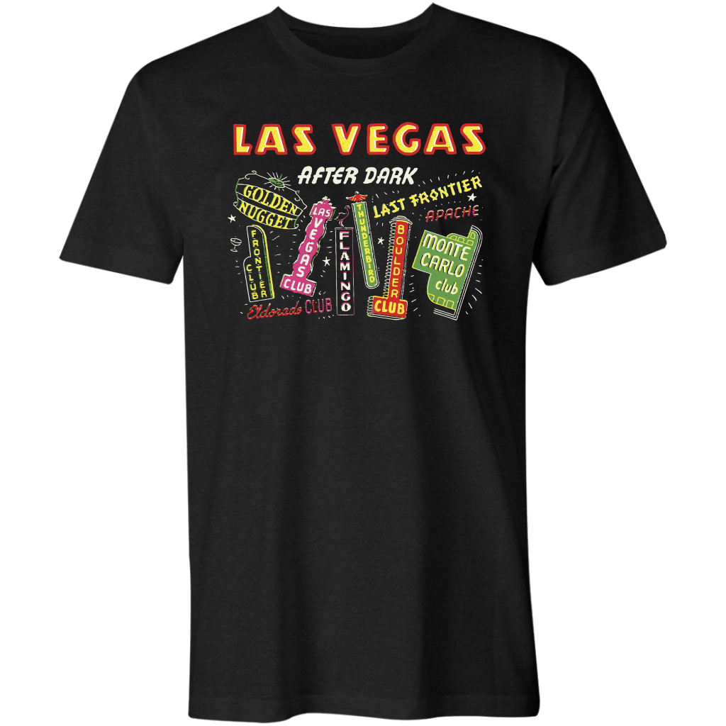 Las Vegas After Dark Vintage Las Vegas T Shirt (New Design)